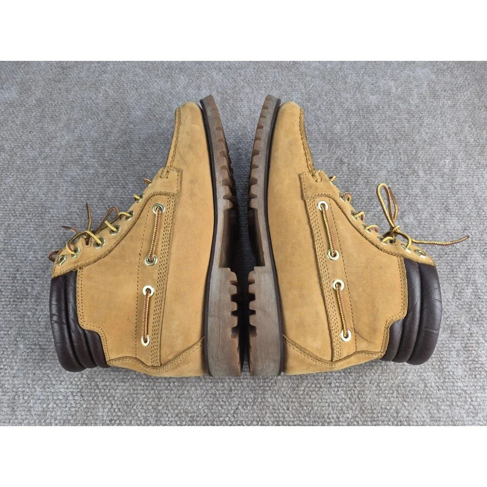 Timberland Oakwell Boots Men's Sz US 8.5M Leather 7-Eye Moc Lace Up Tan Ankle